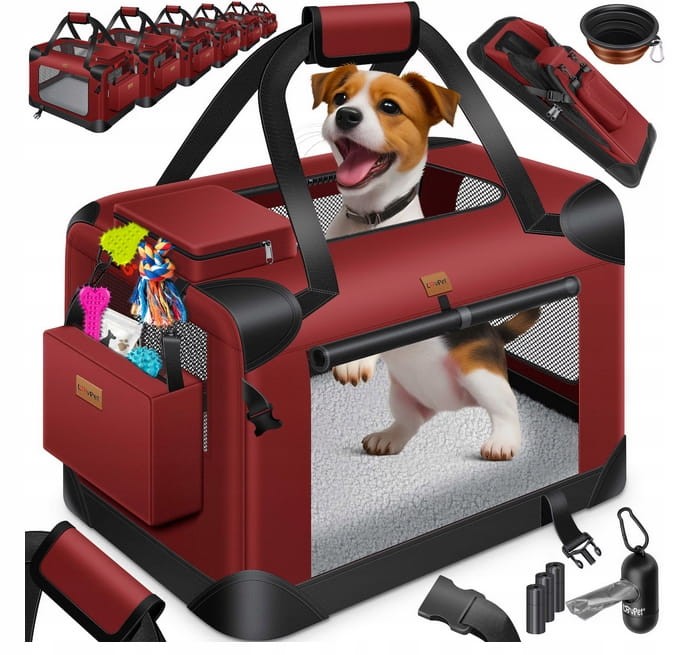 Torba transportowa tkanina LOVPET czerwony 3XL 69 cm x 69 cm x 102 cm
