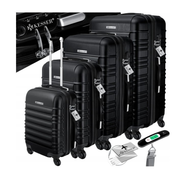 KESSER Zestaw walizek twardych ABS 4260635557829 120 l + waga