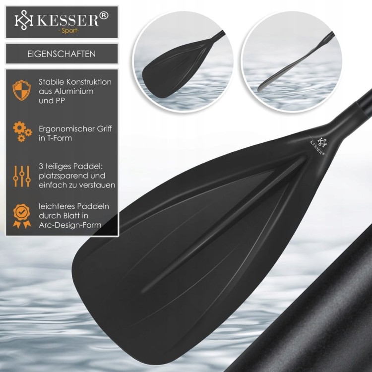Wiosło Do Deski SUP Kajak 3 Częściowe Składane regulowane 165cm-215cm