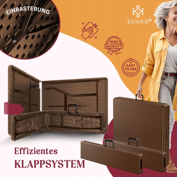 Zestaw mebli ogrodowych rattan KESSER brązowy 3 el.