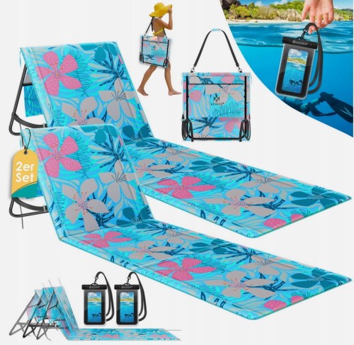 Mata plażowa do opalania KESSER prostokątny 180 x 54 cm - zestaw 2 szt.