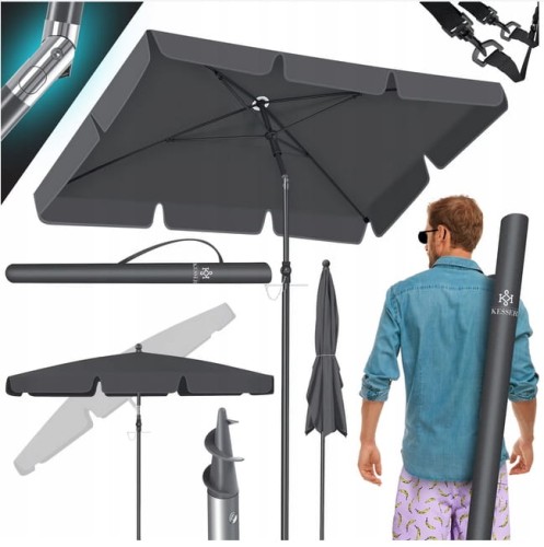 Parasol KESSER szary 200 x 240 cm