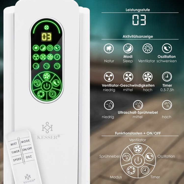 Wentylator podłogowy Kesser K-SV1146 biały