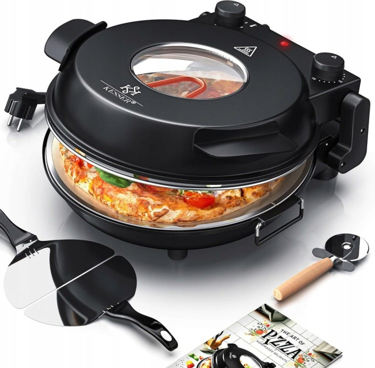 PIEC DO PIZZY ELEKTRYCZNY MASZYNA DO PIZZY 1200 W OGNIOODPORNA PŁYTA KESSER
