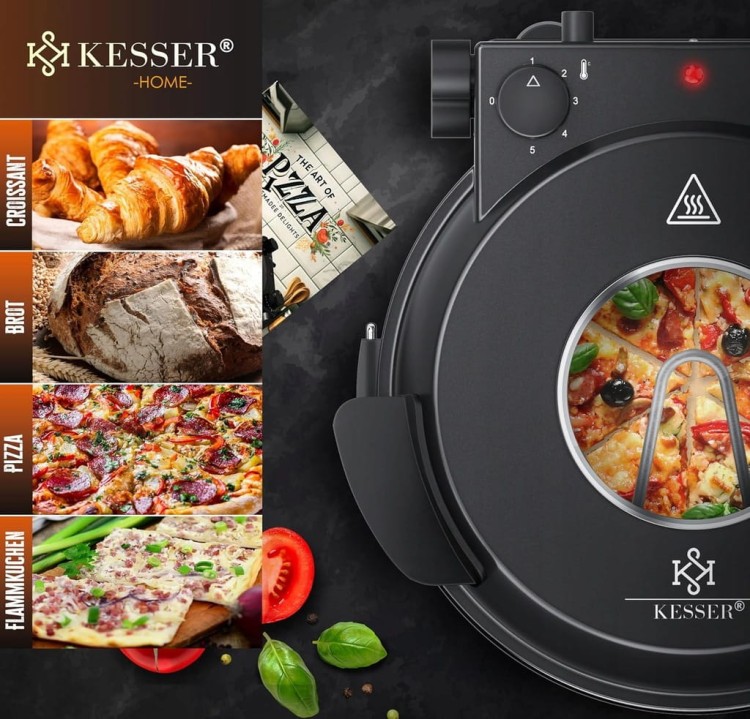 PIEC DO PIZZY ELEKTRYCZNY MASZYNA DO PIZZY 1200 W OGNIOODPORNA PŁYTA KESSER