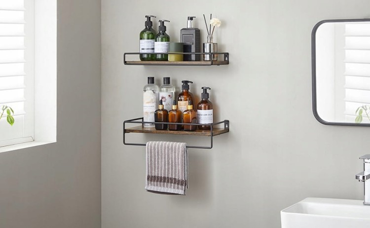 Półka zestaw półek Songmics 40 x 15 cm dąb rustykalny