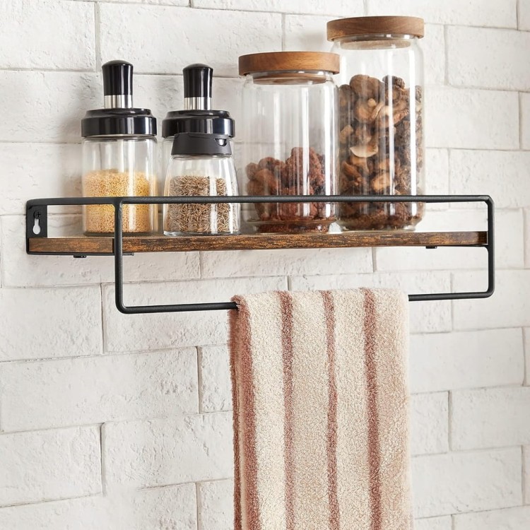 Półka zestaw półek Songmics 40 x 15 cm dąb rustykalny