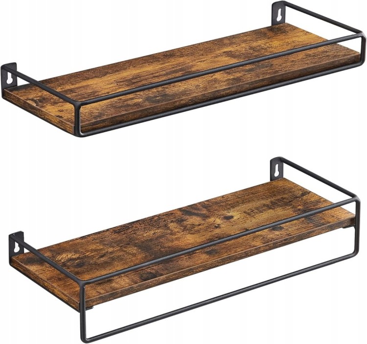 Półka zestaw półek Songmics 40 x 15 cm dąb rustykalny