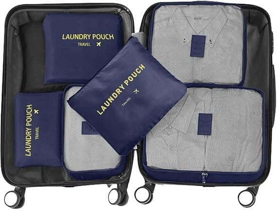 12x TORBY PODRÓŻNE DO WALIZKI ORGANIZER DO BAGAŻU KOSMETYCZKA WODOODPORNE