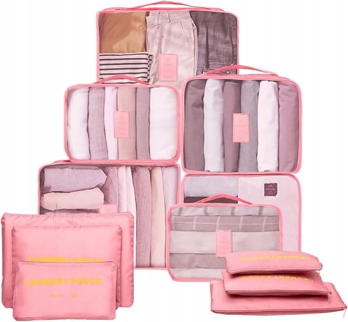 12x TORBY PODRÓŻNE DO WALIZKI ORGANIZER DO BAGAŻU KOSMETYCZKA WODOODPORNE