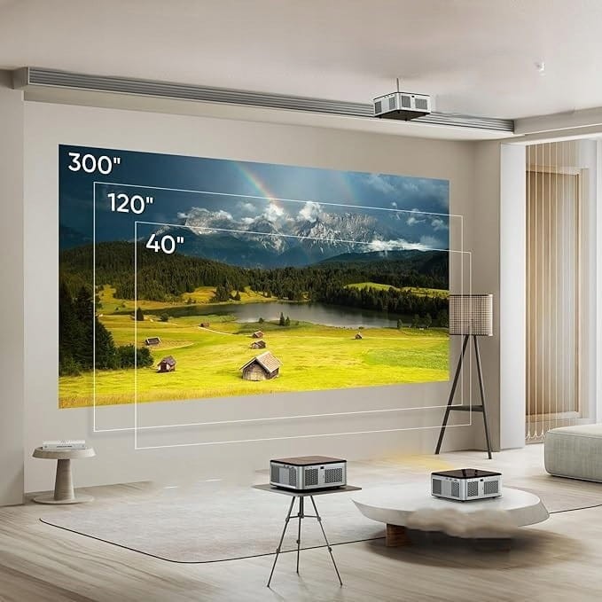 Projektor 4K HORLAT YQ8 WiFi, Bluetooth, Netflix, YouTube, Spotify, MAX