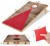 Drewniana Gra w Cornhole 4 Woreczki Składana Lekka Przenośna Zestaw 61x30