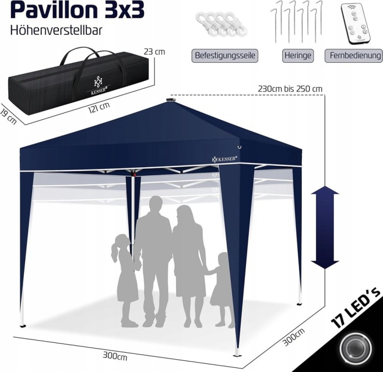 Pawilon KESSER 3 x 3 x 2,5m