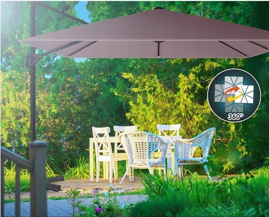 PARASOL OGRODOWY PRZECIWSŁONECZNY 300CM 360 STOPNI XXL KESSER