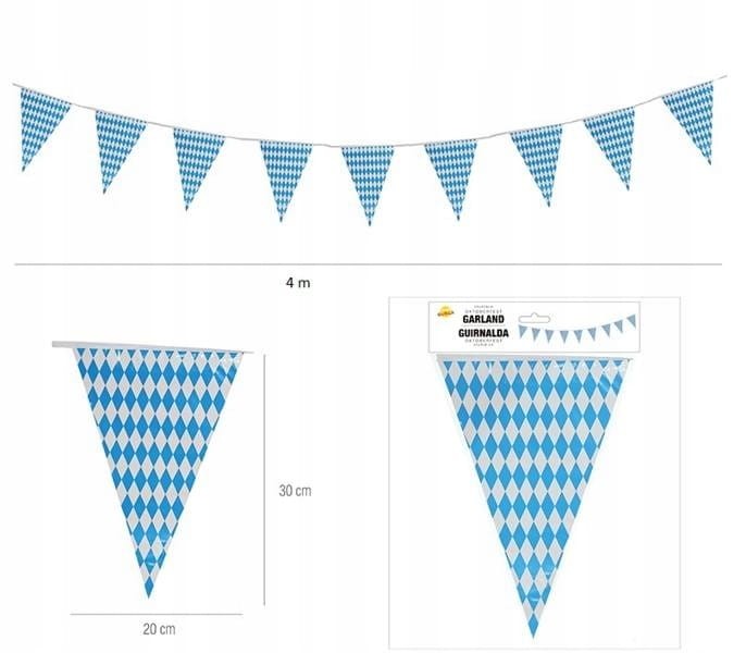 Girlanda bawarska flagi romby octoberfest 8 m