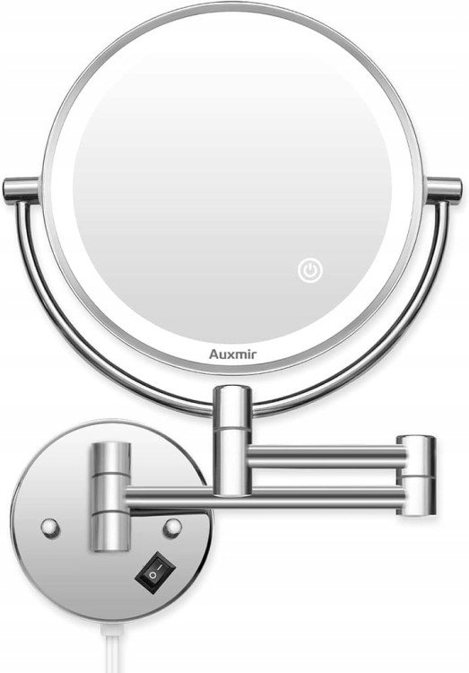 Lustro Auxmir ścienne koło rama metal 203 x 330 mm