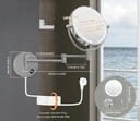 Lustro Auxmir ścienne koło rama metal 203 x 330 mm
